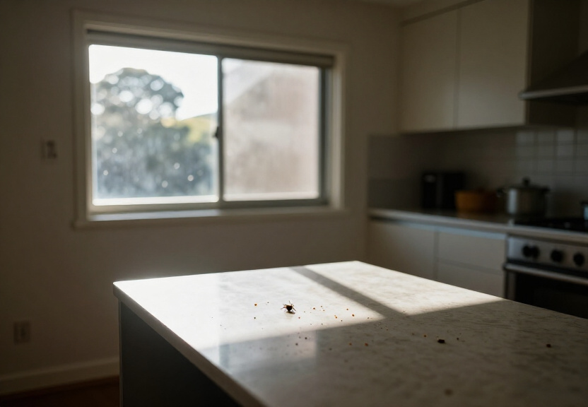 Rodent droppings and nesting material in a Villawood roof space before treatment